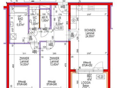 3 Zimmer · 78.09 m² · Top 2 · Fabriksgasse 13