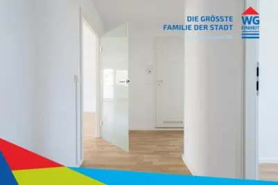 3-Raum-Wohnung mit Tageslicht-Küche und Balkon