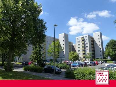Schöne 2-Zimmer-Wohnung mit Balkon und bodengleicher Dusche am Bültmannshof · frei ab 01.12.2026 · Genossenschaft – Mitgliedschaft erforderlich; Hunde und Katzen laut Anbieter nicht erlaubt · Genossenschaftsanteile 1.700,00 €