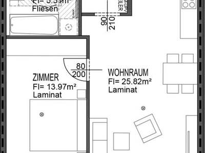 2 Zimmer · 53.83 m² · Top 7 · Rosenweg 6