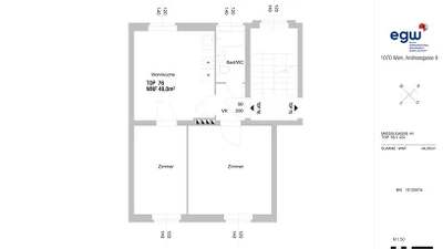 3-Zimmer-Wohnung, Top 76