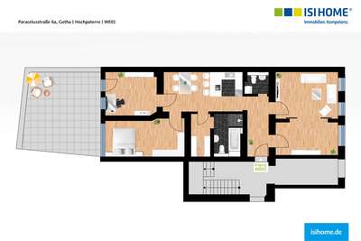 Traumhafte 3-Raumwohnung mit eigener Terrasse in zentraler Lage - WE01